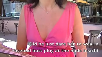 Exhibitionist Wife #81 Full Video - Russian Milf Tatiana Upskirt Flashing While Having Lunch With Husband And He Plays With Her Shaved Pussy In Public!