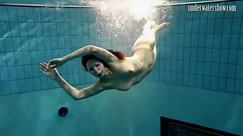 Hot Babe Swims In The Sea Like A Mermaid