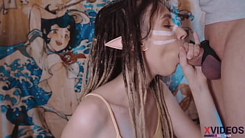 Cute Girl Elf In Dreadlocks Sucking My Cock Juicy! Drooling Deep Blowjob ! Deep Throat My Beautiful Girlfriend!