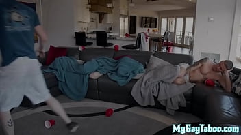 Inked Jock Rides Unsaddled Stepbro Before Pile Driver Sex