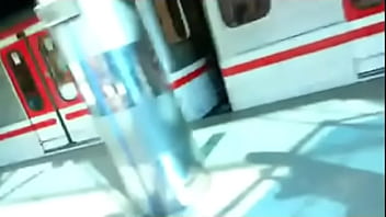 Man Touch Woman Under Dress In Train