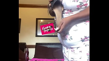 Ebony Goddess Shows Chocolate Covered Feet Eat Up