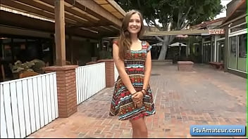 Lovely Teen Blonde Amateur Brielle Show Her Nice Butt And Finger Her Bald Pussy In Public