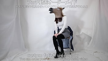 Blindfold Fetish With Horse Mask