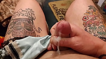 Chubby Crossdresser Small Cock Masturbation Lots Cum Sticky Cock