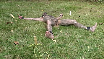 Nuisette007 Tied Spread Naked Outdoors And Facing Up