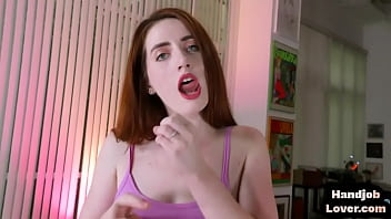 Redhead Handjob Beauty Jerking Off Pov Bf Before Titfucking