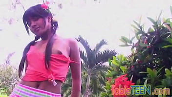 Tobie Teen Fingering Her Tight Pussy At Garden