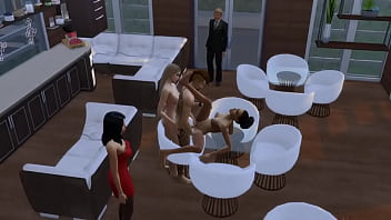 Продавщице кексов присунули прилюдно между ее сочных булок