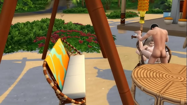 Ебля на столе в парке отдыха