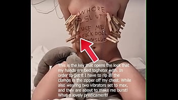 Predicament Bondage _ Vibrator Orgasm For Teenage Boy With Bodywriting