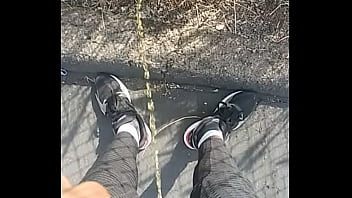 Pissing With Black Leggings