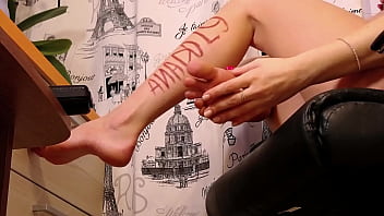 Sexy Bitch Caresses Her Legs For You!