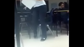 Voyeur - Asian College Chick Bending Over In Class