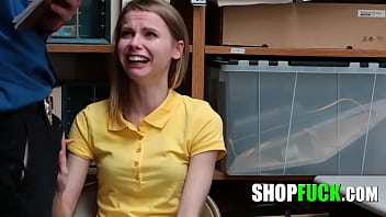 Security Officer Used A Scared Skinny Teen As His Own Sex Doll - Shopfuck