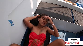 Skinny Amateur Thai Teen Cherry Fucked On A Boat By A Big European Cock