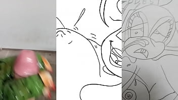 Green Monster Girl Jacks Guy Off To Chubby Bunny