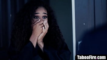 Ebony Wife Fucks Delivery Boy While Covid-19 Hubby Is Layin Upstairs