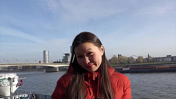 German Scout - Big Clit Asian Girl Luna First Rimjob And Fuck At Real Street Casting