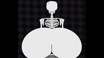 _funni Skeleton Man_ Rides A Werewolf - Bb