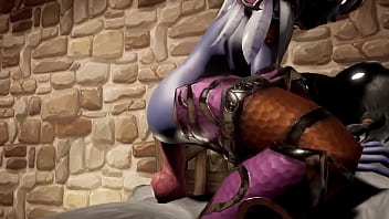 Nightelf Rides A Werewolf In Her Dungeon