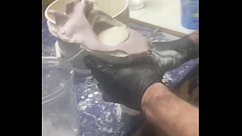 Garota Trans Fazendo Molde Do Pau