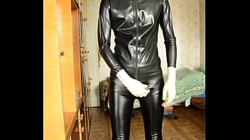 Latex Shirt With Leather Pants