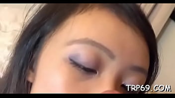 Boner Hammers Dirty Oriental Brunette Babe Kisa' Cuchy