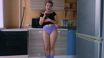 I Could Not Resist And Tore Off Her Sweet Pussy Right In The Kitchen. Ass Whipping