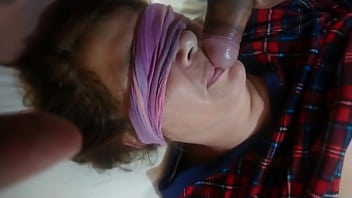 Our Passes His Huge Cock Through My Wife' Mouth And Face While He Rests, Great Cumshot