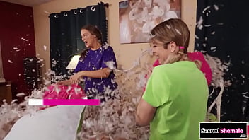 Sacredshemale.com - Busty Shemale Casey Kisses Fucks A Girl