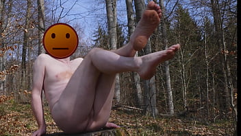 Masturbating Naked In The Forest
