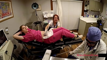 9 Month Pregnant Nurse Nova Maverick Lets Doctor Tampa _ Nurse Stacy Shepard Play Around With Ultrasound Machine @girlsgonegyno - Reup