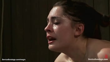 Bound In Device On Knees Over Sybian