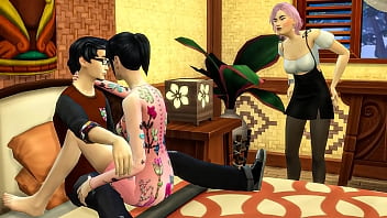 Japanese Wife Shares Her Husband With Her Best Friend For His Birthday - Asian Threesome