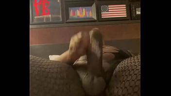 Black Shemale Patravontesse Strokes Her Big Black Cock