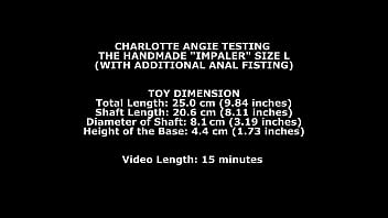 Charlotte Angie Testing The Handmade Impaler Size L (with Additional Anal Fisting) Twt135 - anal, sexy, brunette, rough, skinny, tattoo, squirting, naked, fisting, rough-sex, beauty, lube, mis - Video 1644113