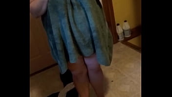 Chubby Mom Drying After Playing In The Rain