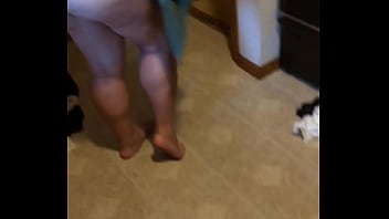 Chubby Mom Shows Ass After Rain Storm