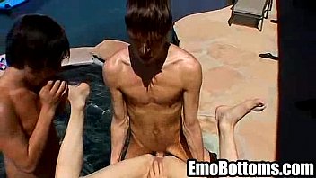Three Horny Emo Twinks Having Group Sex Outdoors Ryan 1024 3