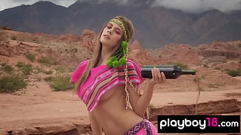 Half Naked Busty Lauren Elise And Her Gfs Posing In Traditional Costumes