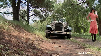 Two Horny Chicks Fucking With A Stranger In The Nature