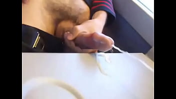 Amateur Cumming A Lot On The Train