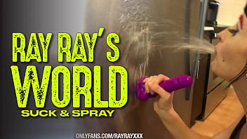 Ray Ray Xxx Crawls Around The Floor Naked Before Gagging On A Dildo So Hard She Pukes