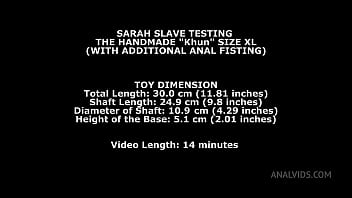 Sarah Slave Testing The Handmade Khun Size Xl (with Additional Anal Fisting) Twt078 - anal, lesbian, european, brunette, skinny, tattoo, naked, solo, fisting, brown-eyes, indoor, ass-fis - Video 1974828