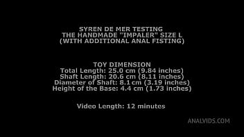 Syren De Mer Testing The Handmade Impaler Size L (with Additional Anal Fisting) Twt083 - anal, european, pornstar, milf, doggystyle, solo, cowgirl, huge-ass, fisting, beauty, lube, big-tits - Video 1813925