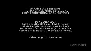 Sarah Slave Testing The Handmade _balldog_ Size Xl (with Additional Anal Fisting) Twt077 - anal, lesbian, brunette, skinny, tattoo, naked, solo, cowgirl, fisting, missionary, barefoot, brown- - Video 2050216