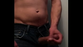 Cumshot From A Thick Mushroom Cock On Jeans