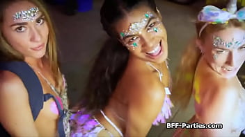 Slutty Ravers Finishing Party On Dick At Home