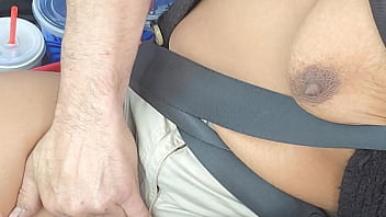 Riding Around With My Breast Out Then Pulling Over For For A Golden Shower N Me Peeing